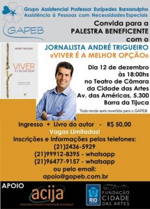 Convite palestra beneficente  André Trigueiros