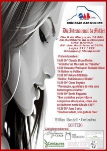 CONVITE DIA INTERNACIONAL DA MULHER OAB BARRA 2016