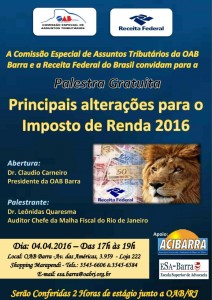 Palestra IR 2016 na OAB Barra