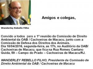 CONVITE 1A REUNIÃO CDA CACHOEIRAS DE MACACU