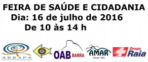 FEIRA DE SAÚDE E CIDADANIA NA SAO FCO DE PAULA 2016