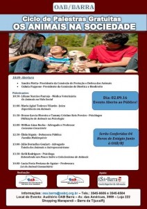 PALESTRA OS ANIMAIS NA SOCIEDADE
